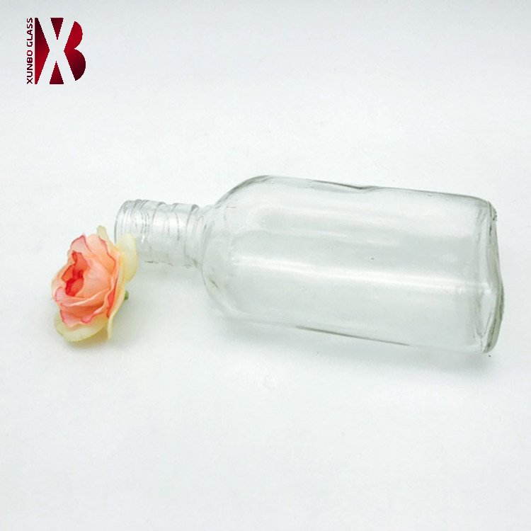 187 ml 375 ml Ice Tea Flat Glass Flask Cold Brew Coffee Bottles