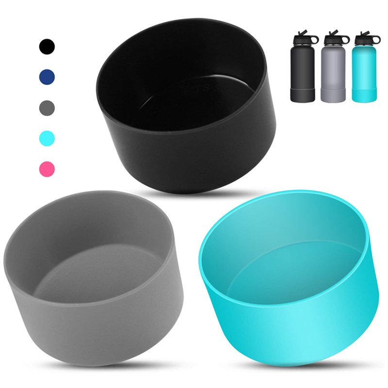 12-40oz Hiking Outdoor Sports Accessories Anti-Slip Bottom Sleeve Cover Pet Feeding Bowl Silicone Protective Boot Sleeve