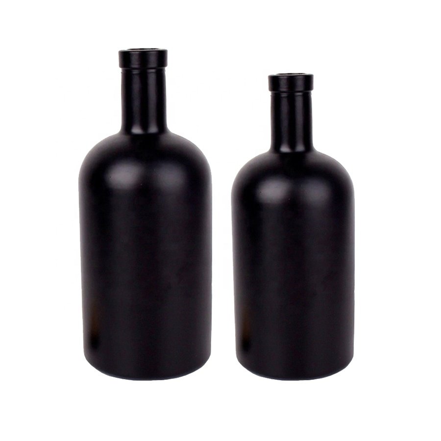 China factory sales super flint white glass gin vodka bottles spirit liquor glass bottle with T-cork sealing