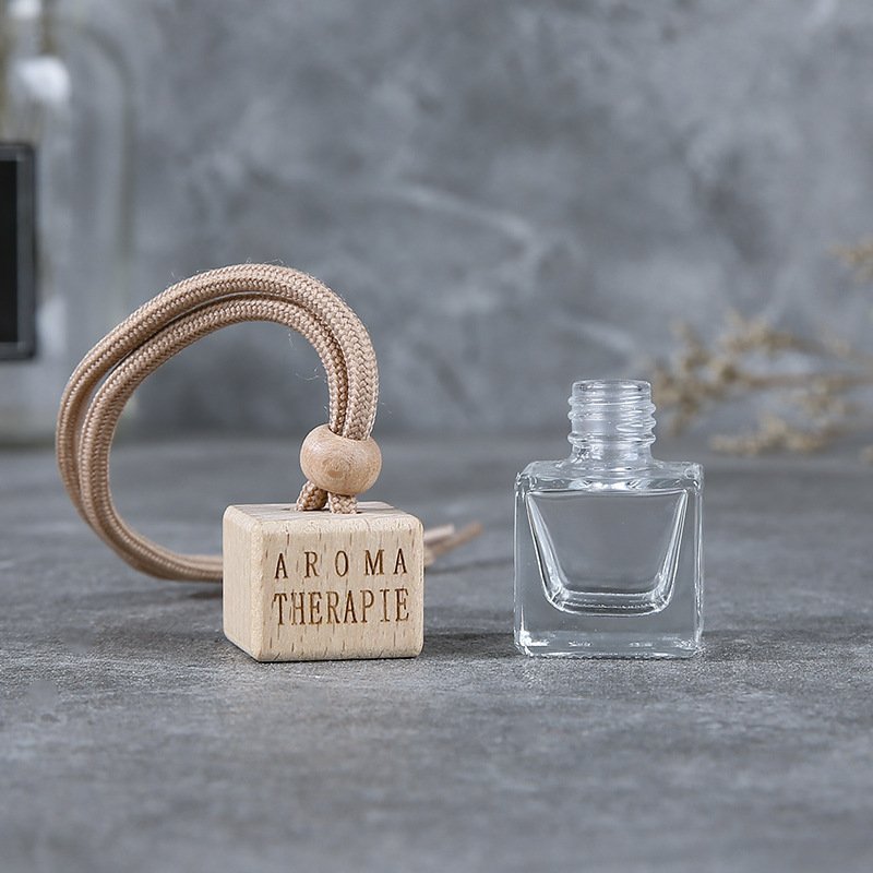 Empty 6ml 8ml Air Freshener Glass bottle Car Fragrance Pendant Custom Scents Hanging Car Perfume Diffuser Bottle