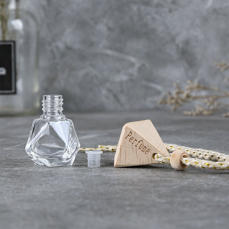 Empty 6ml 8ml Air Freshener Glass bottle Car Fragrance Pendant Custom Scents Hanging Car Perfume Diffuser Bottle