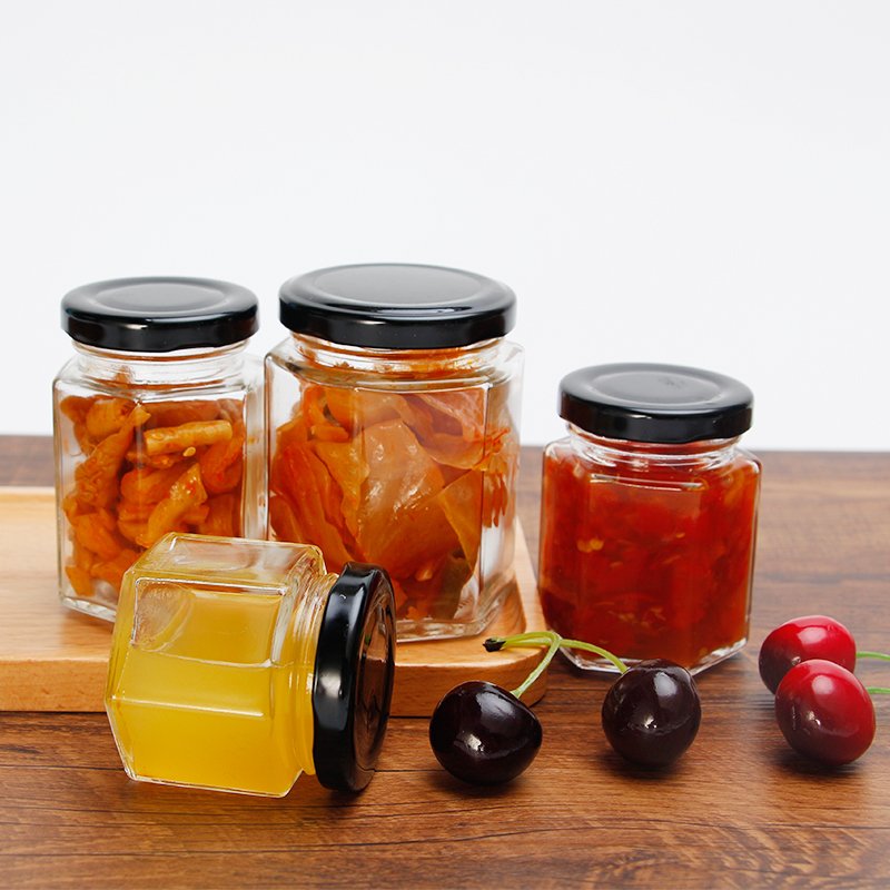 2021 Newest Food Storage glass bottle honey canned pickle glass empty jar wholesale