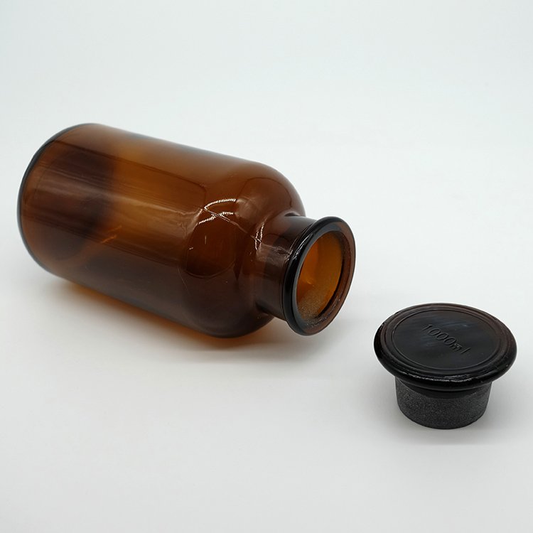 Various Sizes Wide Mouth Round Reagent Bottle with Cork or Glass Lids for Sundries Pray Blessing Candle