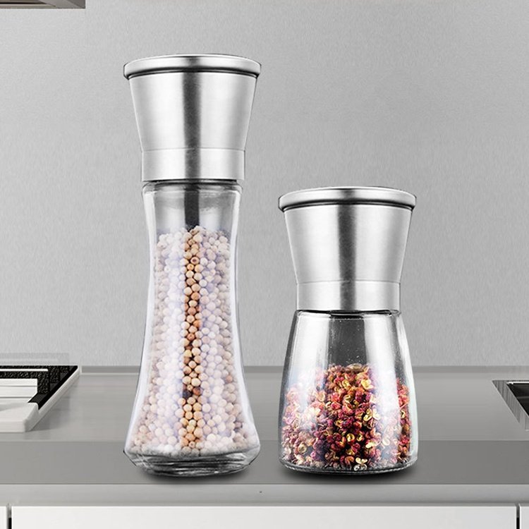 Premium Salt and Pepper Grinder Chilli Spice Jar Manual Salt and Pepper Grinder Mill Bottle Set Manufacturer