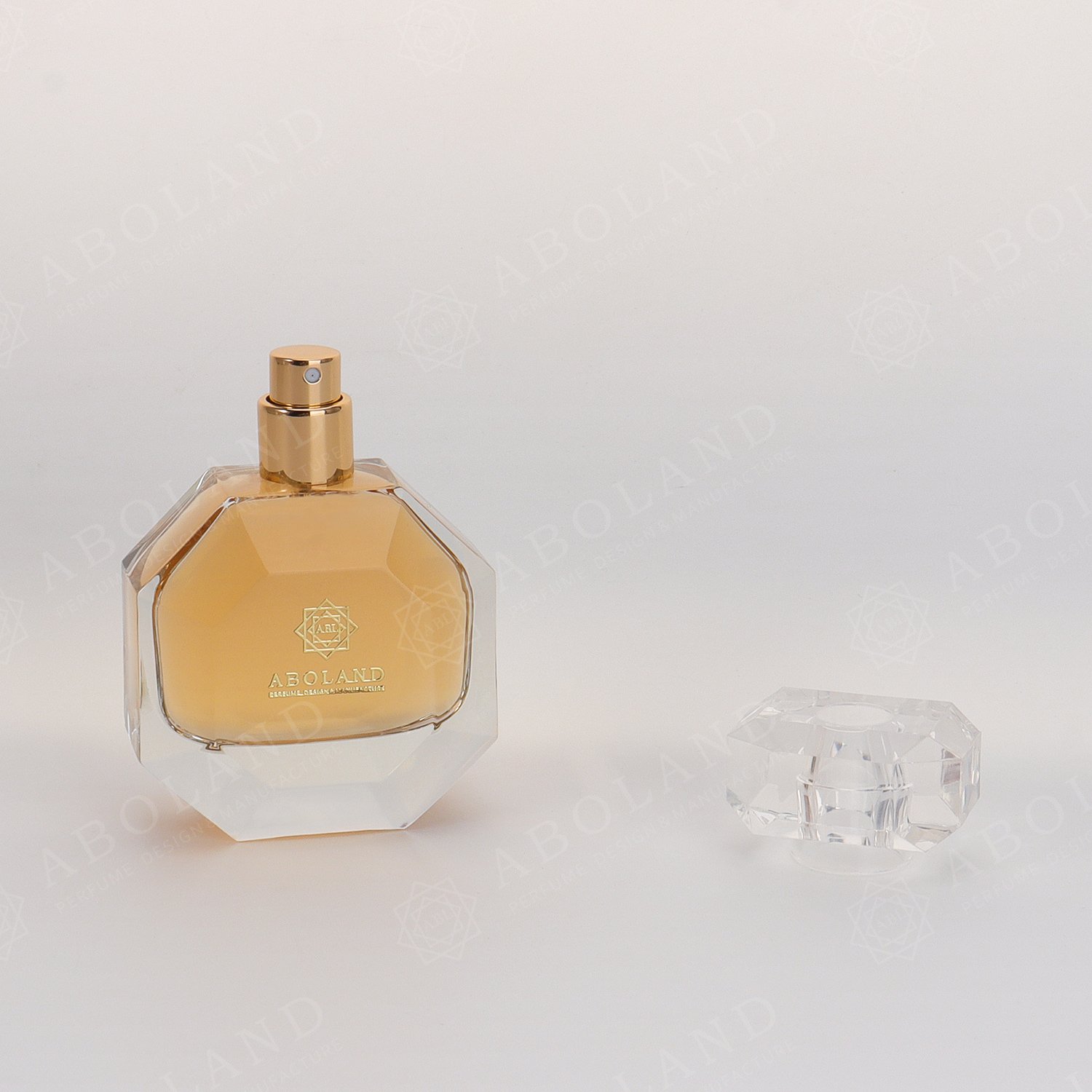 Customized Round Irregular Perfume Bottle with Logo Clear Perfume Bottle 50ml 100ml Glass Bottles