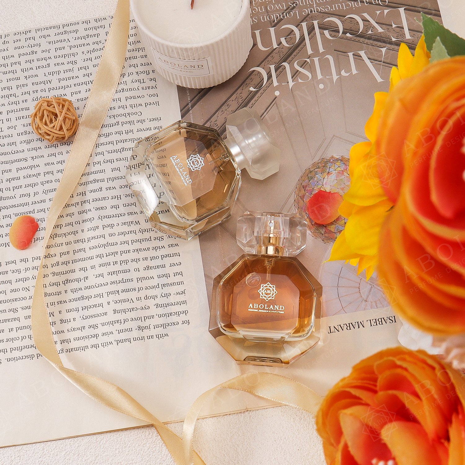 Customized Round Irregular Perfume Bottle with Logo Clear Perfume Bottle 50ml 100ml Glass Bottles