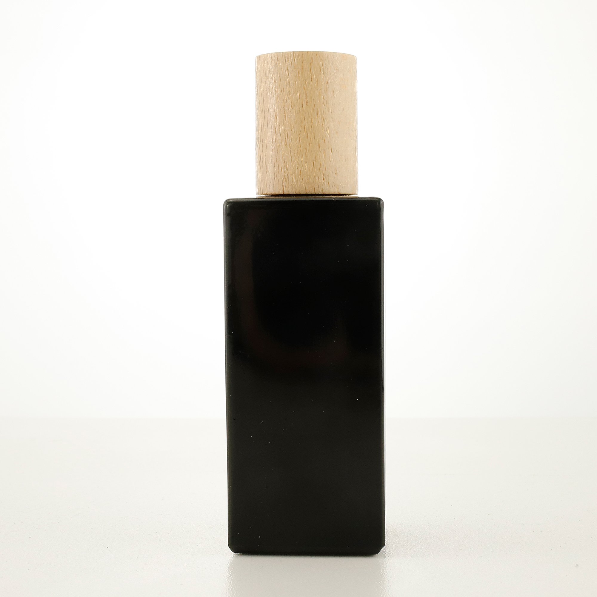 Square Spray Perfume Glass Bottle 30ml 50ml 100ml glass parfum bottle luxury perfume bottle with wooden cap