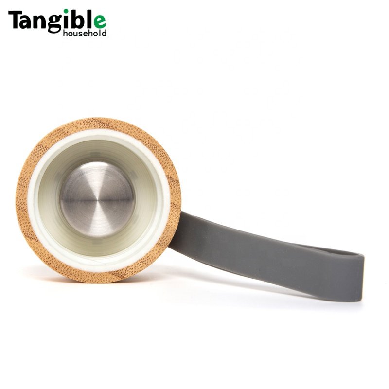 Wholesale Design 500 ml 750 ml Wide Mouth Drinking juice frosted clear sublimation glass water bottle with bamboo lid