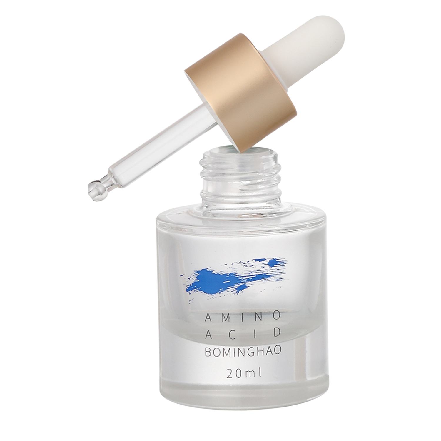 Empty Essential Oil Bottle 30ml Luxury Frosted Glass Bottle with White Rubber Dropper