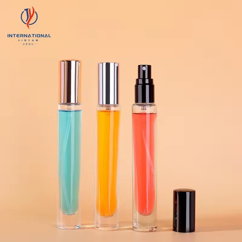 10ml Portable Perfume Glass Bottle Thick Bottom With Aluminum Mist Spray Lids Atomizer For Perfume Package Easy Refill