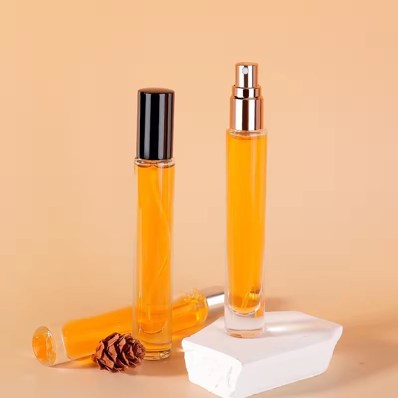 10ml Portable Perfume Glass Bottle Thick Bottom With Aluminum Mist Spray Lids Atomizer For Perfume Package Easy Refill