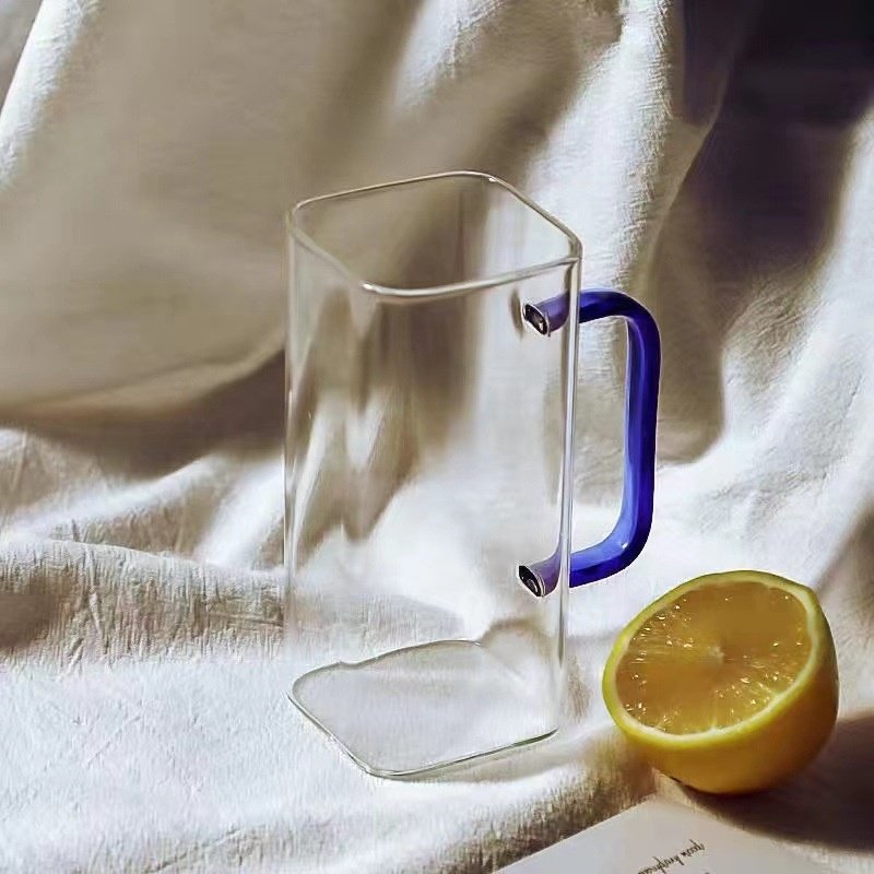 Glass Mug wholesale bulk gifts Home Gift Ideas Square Mouth High Borosilicate Glass For hot printing