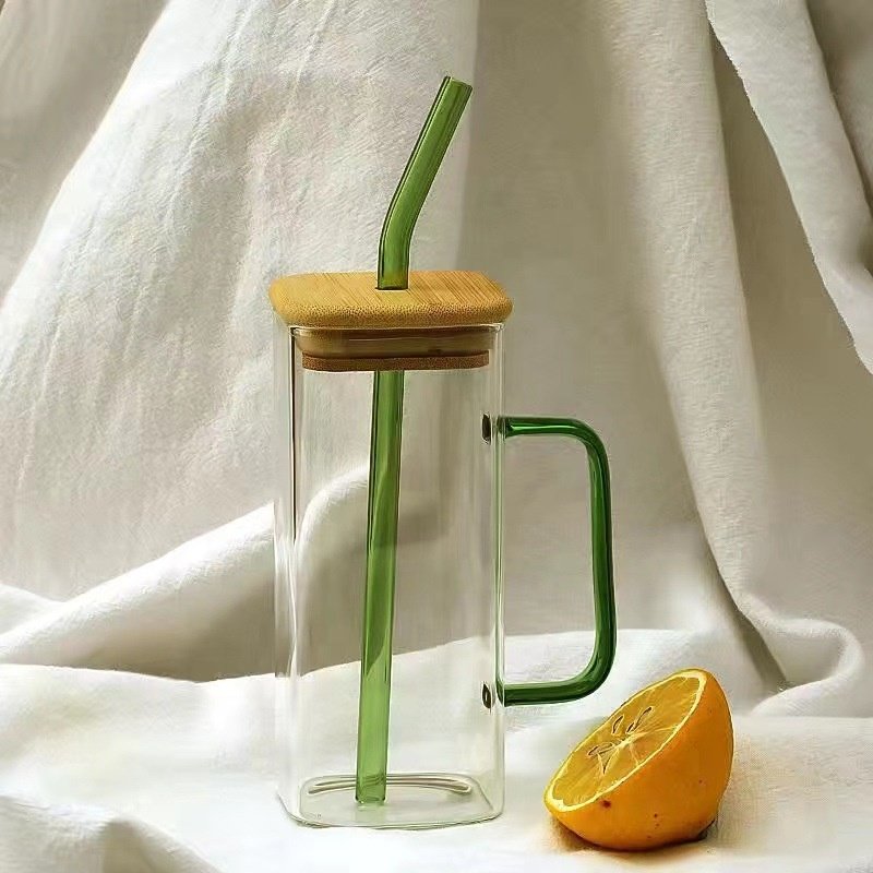 Glass Mug wholesale bulk gifts Home Gift Ideas Square Mouth High Borosilicate Glass For hot printing