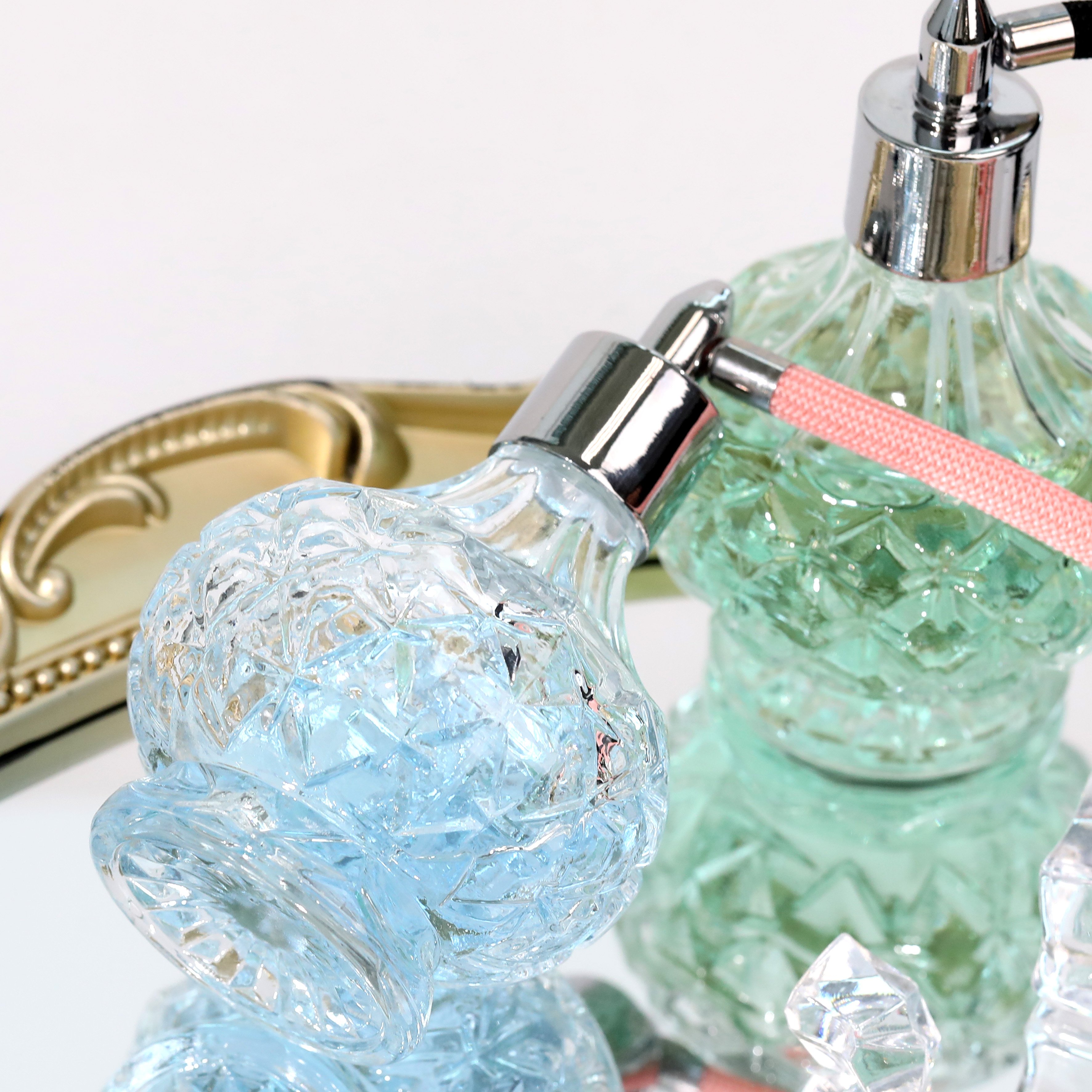 Hot Selling Luxury 80Ml Vintage Crystal Perfume Bottle Atomizer With Squeeze Bulb And Tassel Spray Mounting
