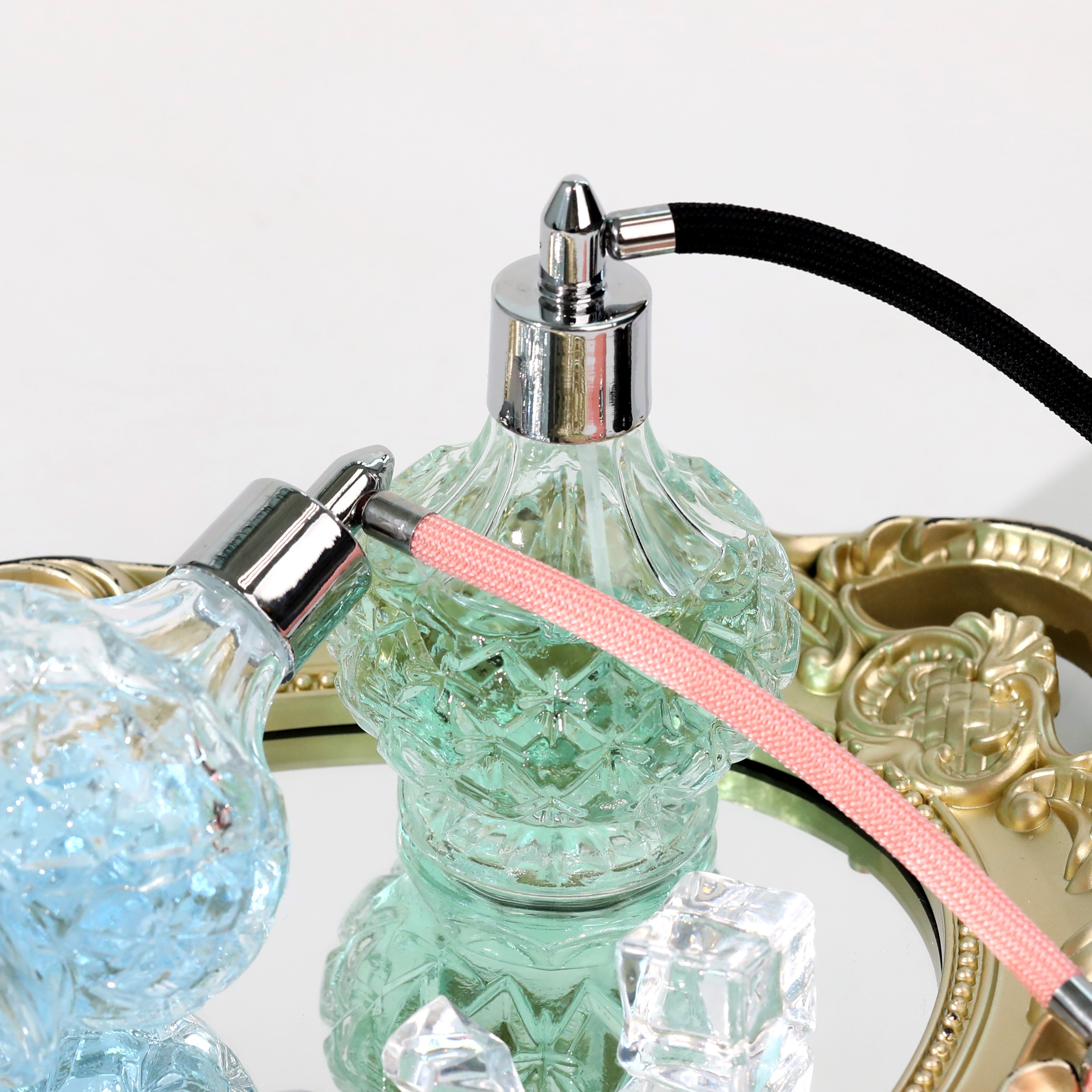 Hot Selling Luxury 80Ml Vintage Crystal Perfume Bottle Atomizer With Squeeze Bulb And Tassel Spray Mounting