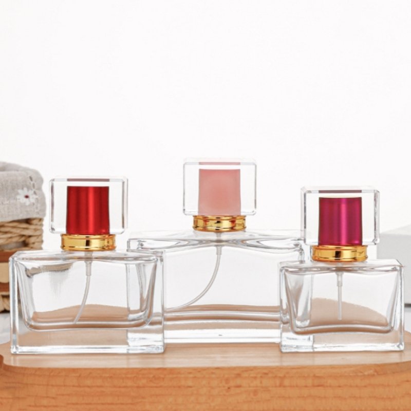 Lowest price 30ml 50ml 100ml square Fashion Empty Perfume glass bottle Custom perfume bottle