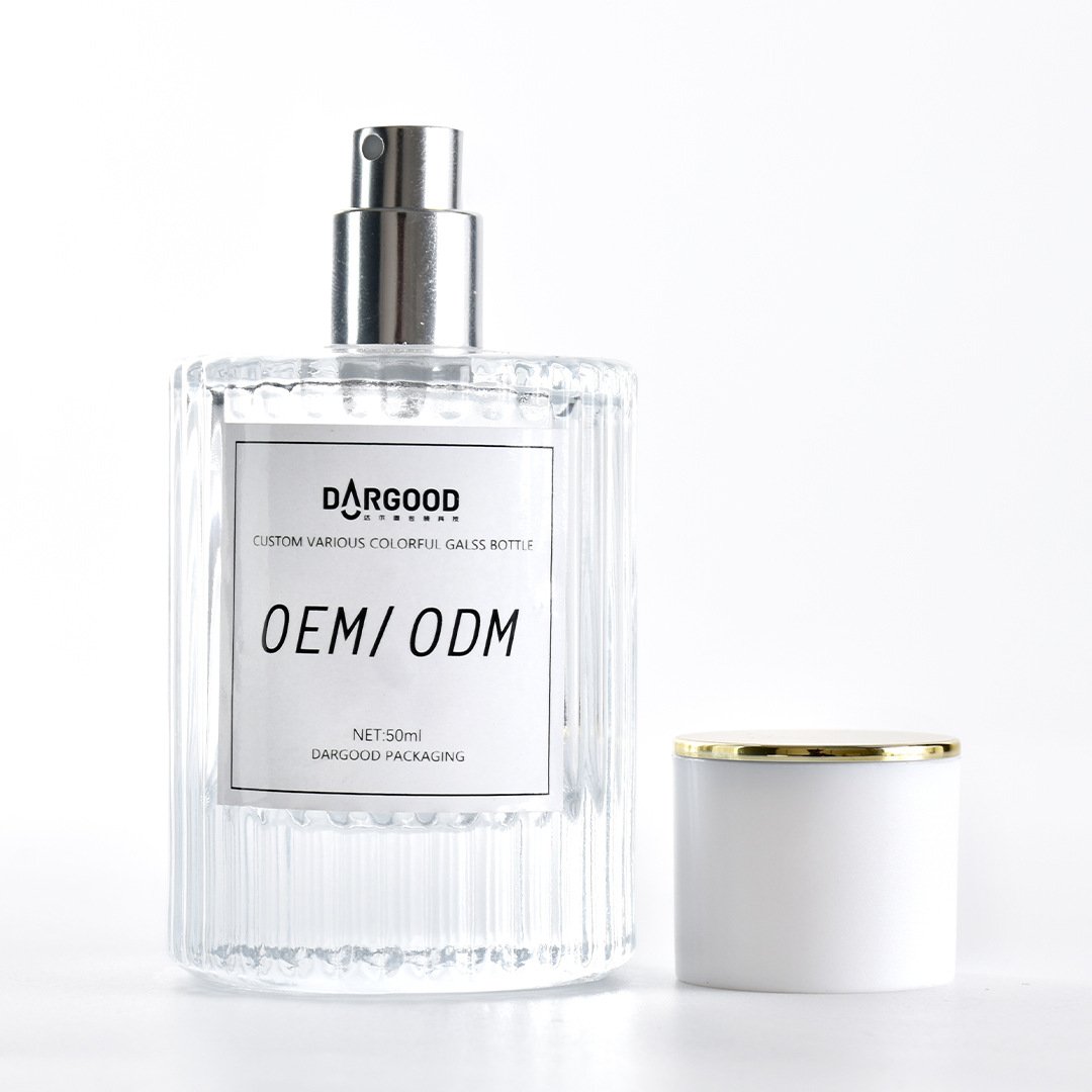 Luxury 30/50/100ML Round Shaped Empty Perfume Cylinder Glass Bottles Perfume Travel Refill Bottle