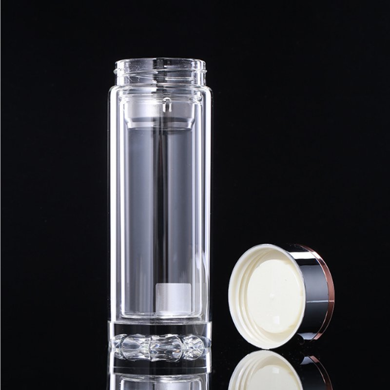 Custom Tea Tumbler Glass Tea Bottle Thick Bottom Double Wall Glass Water Bottle With Infuser