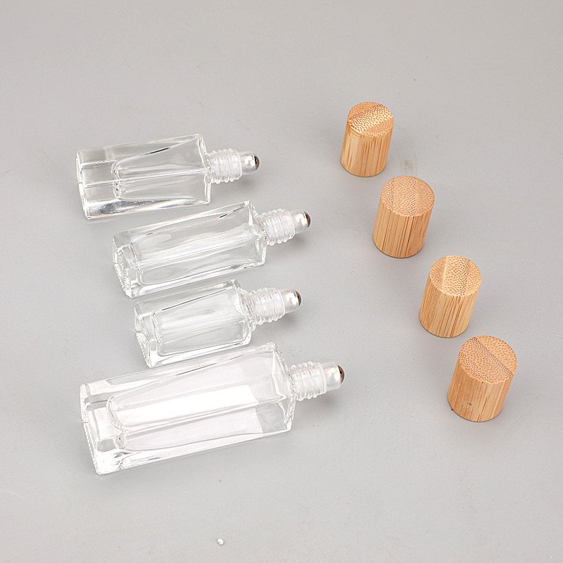 5ml 10ml 20ml Custom Mini Perfume Essential Oils Roller Bottles Packaging Roll On Glass Bottle With Steel Roller Ball
