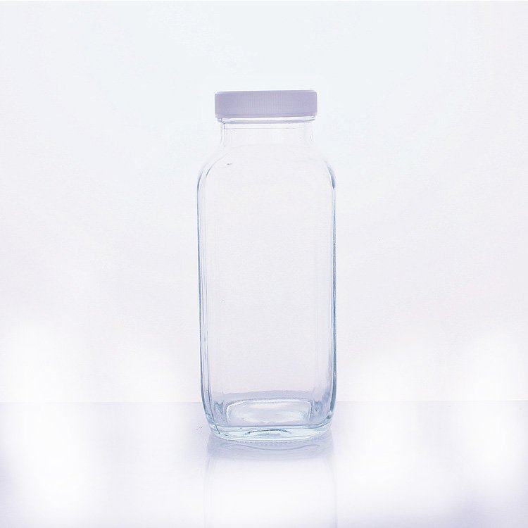 glass bottle suppliers empty 500ml 16oz square drink beverage glass bottle for Kombucha Smoothie cold Pressed Juice with lid