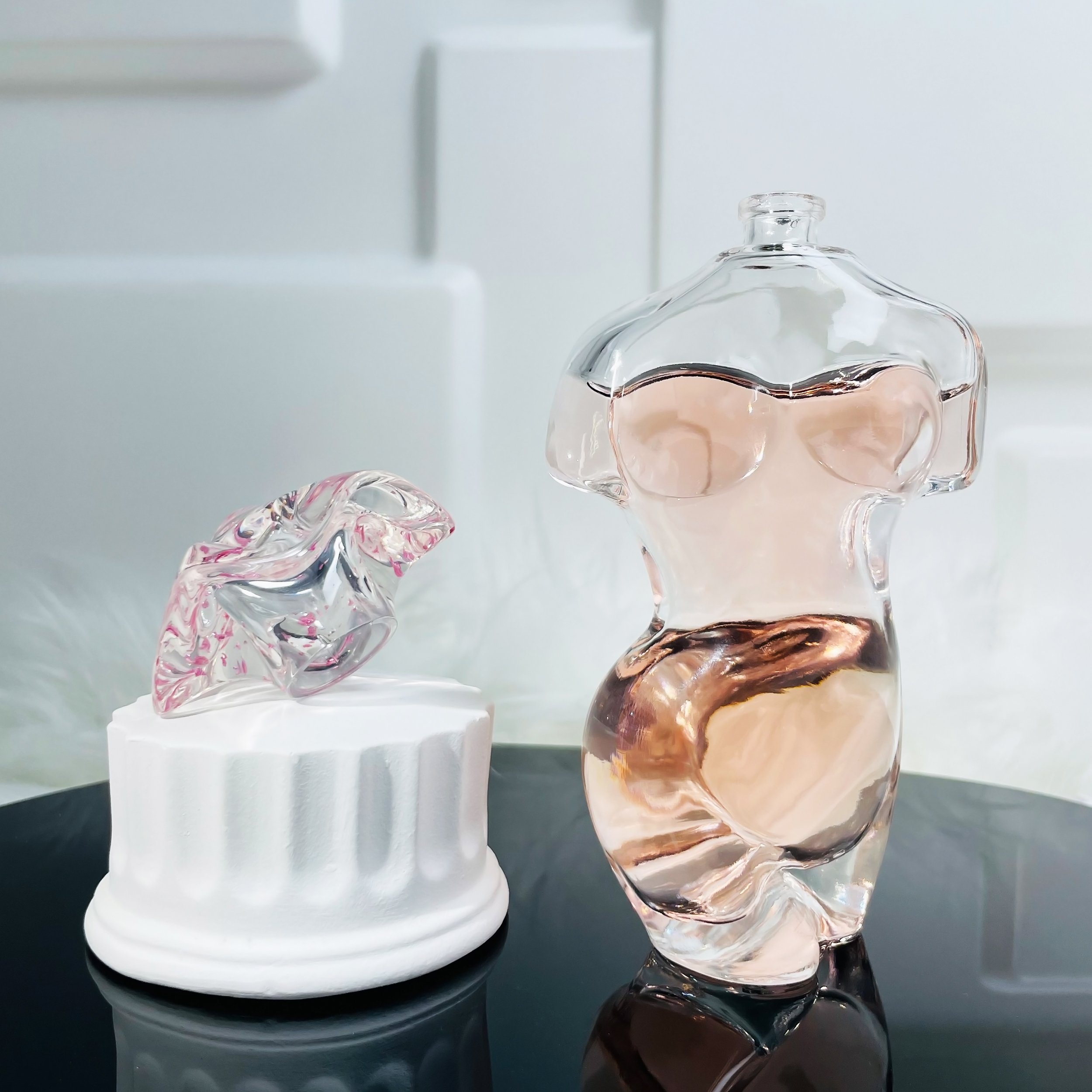 90ml Luxury Lady Women Perfume Glass Bottle Luxury Empty Glass Perfume Bottle With Box Packaging