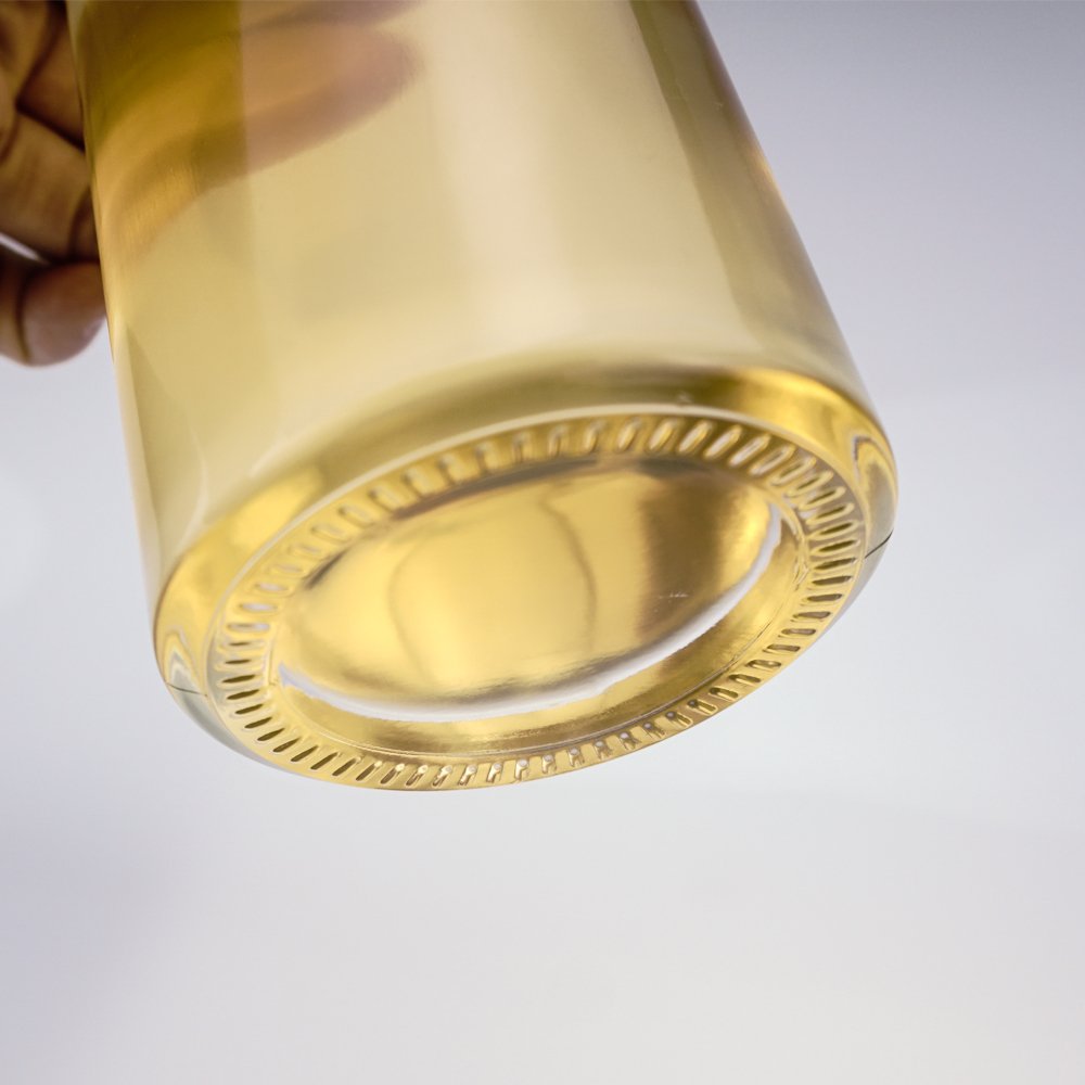 wholesale 350ml 1liter round bottles glass empty gin vodka whiskey glass liquor bottle brandy glass bottle with lid