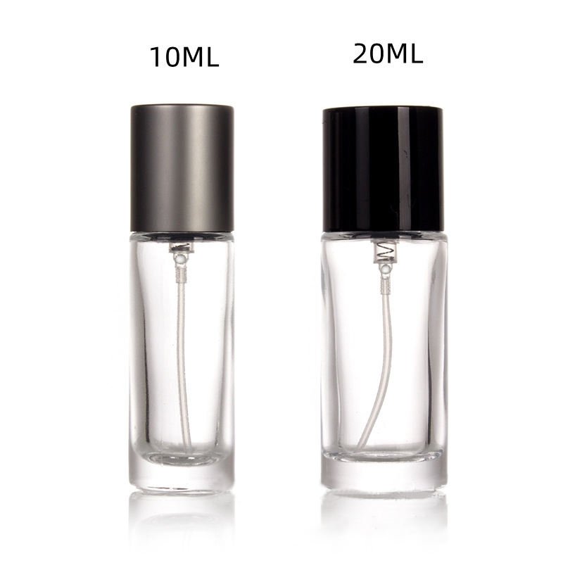 MUB Wholesale Fancy New Design Round 10ml 15ml 20ml 30ml Glass Perfume Decants with Easy Crimpless Pump
