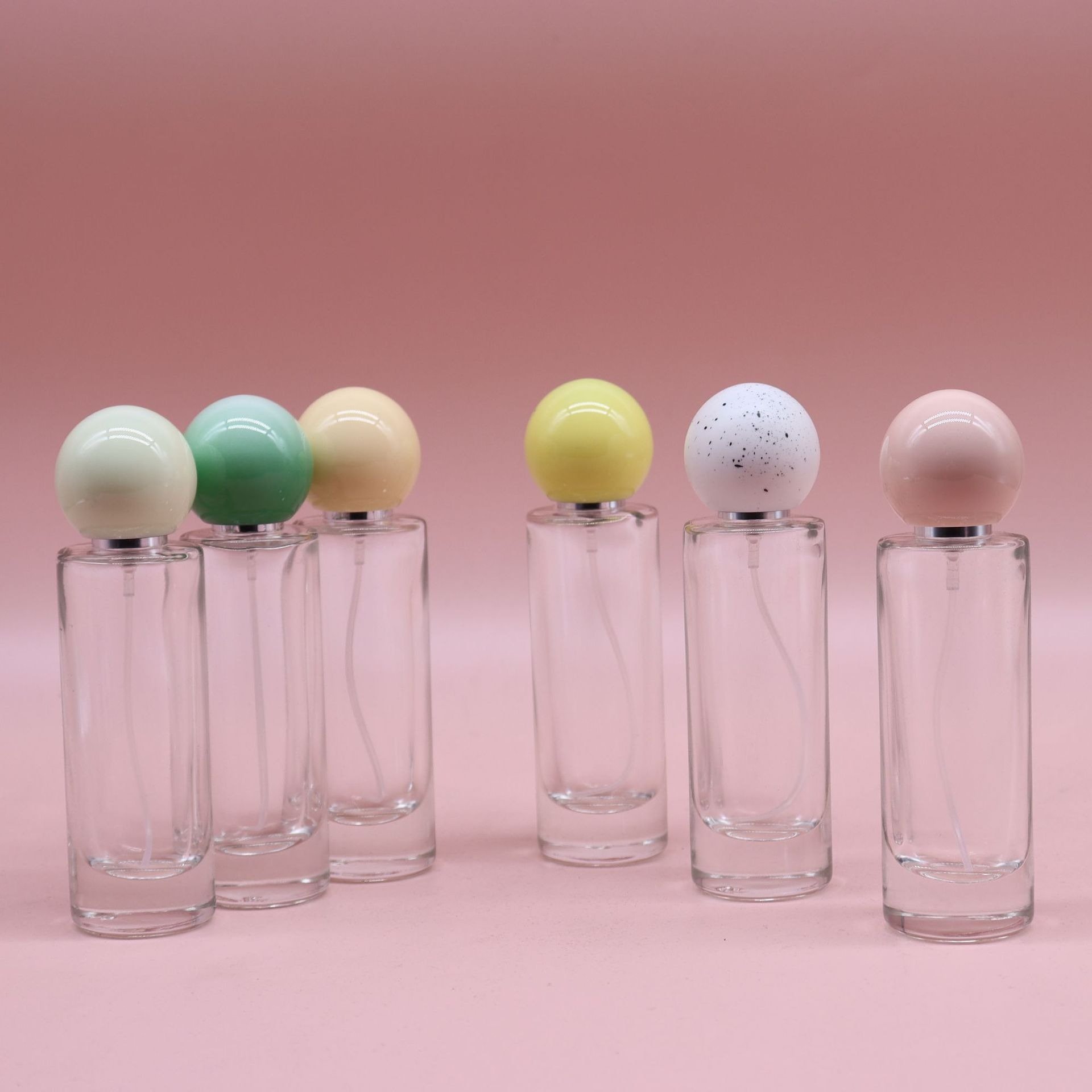 MUB Wholesale Fancy New Design Round 10ml 15ml 20ml 30ml Glass Perfume Decants with Easy Crimpless Pump