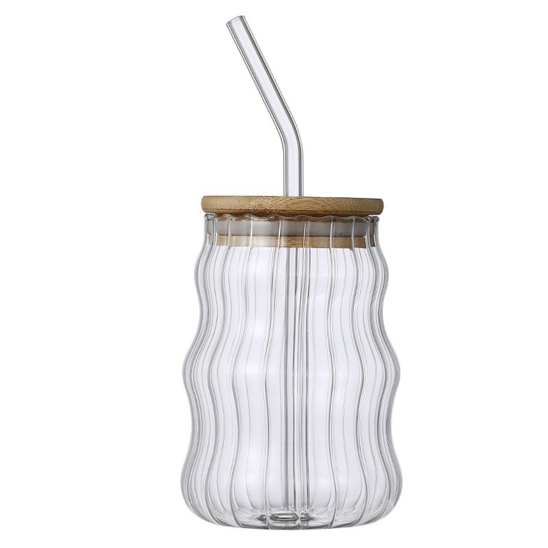 Glass Cups Drinking Glasses Ribbed Glass Ripple Shaped Vintage Glass Bottles