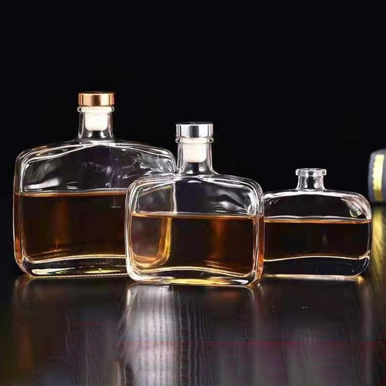glass wine bottle liquor alcohol spirits guzzle liquor for vodka gin whiskey glass bottle 750ml500ml Empty bottle 375ml300ml