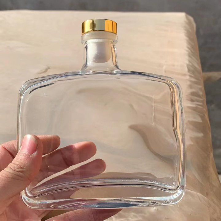 glass wine bottle liquor alcohol spirits guzzle liquor for vodka gin whiskey glass bottle 750ml500ml Empty bottle 375ml300ml