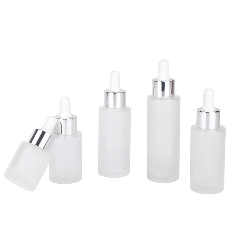 15ml 20ml 30ml 40ml flat shoulder glass dropper bottle frosted flat shoulder glass bottle dropper