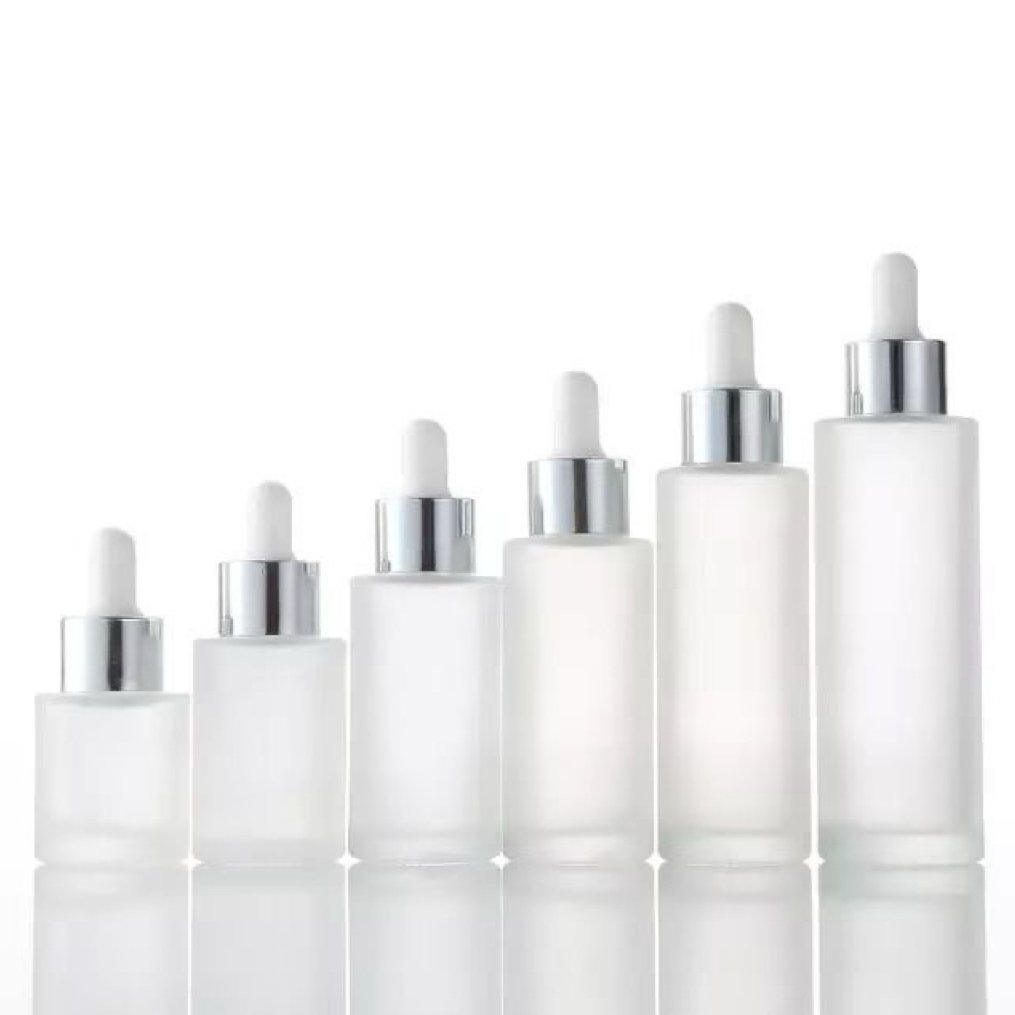 15ml 20ml 30ml 40ml flat shoulder glass dropper bottle frosted flat shoulder glass bottle dropper