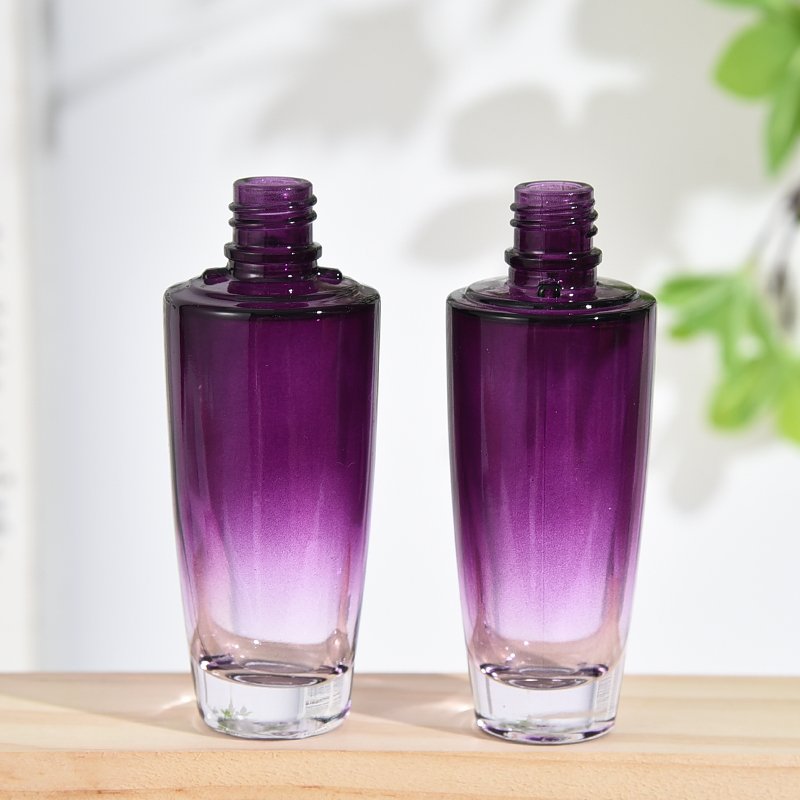 55ml high quality purple clear glass bottle 15 Screw perfume glass bottle Luxury empty perfume bottle