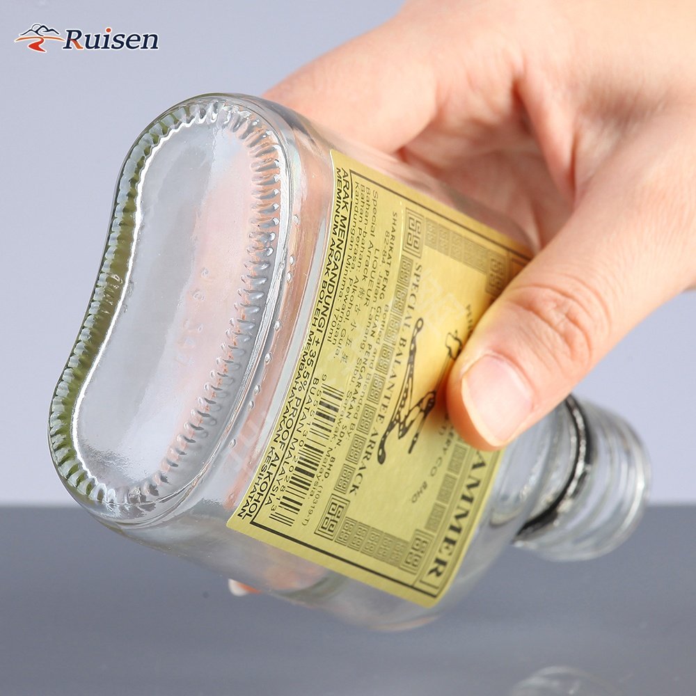 100ml glass whisky bottles 10cl glass bottle small square liquor whisky bottle