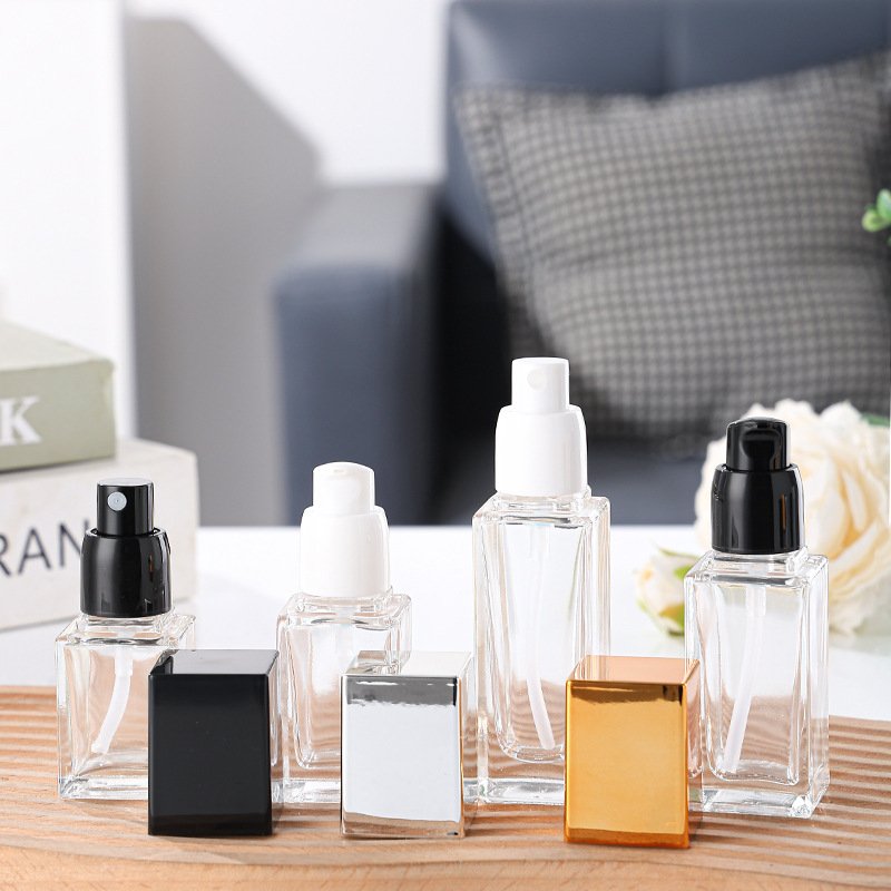 15ml 20ml 30ml Perfume Bottle Empty Square Rectangular Atomizer Travel Spray Clear Perfume Glass Bottle