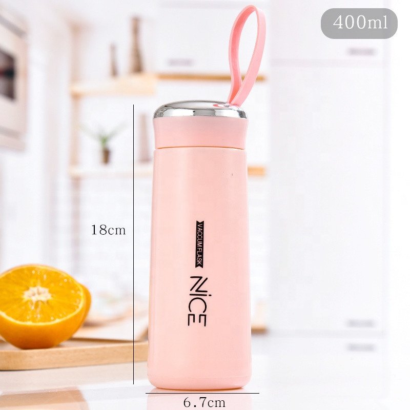 Wholesale Cheap Supplier Blue Pink Gift Set Double Wall Glass Water Bottles With Lid