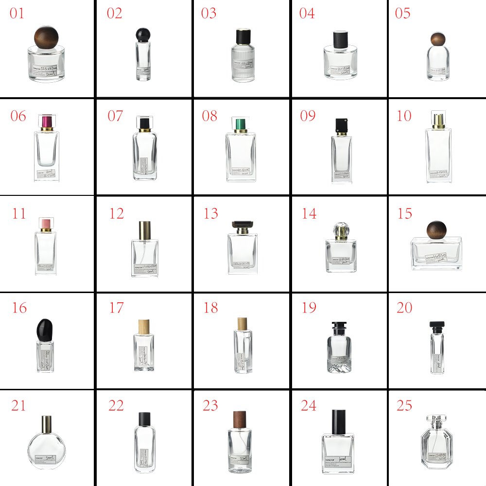 Manufacturer Wholesale Unique Luxury Woman 30ml 50ml 100ml Square Spray Glass Sample Refillable 50 ml Empty Perfume Bottle