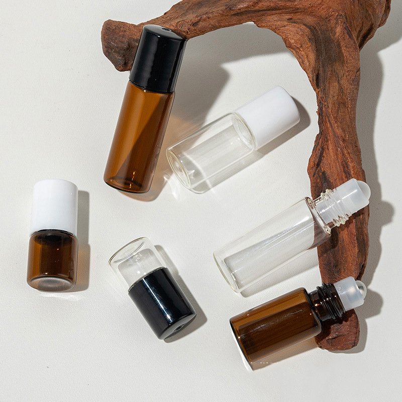Square Roll On Glass Bottle Empty perfume bottle roll on 15ml 30ml 9ml 8ml With Glass Plastic Steel Roller