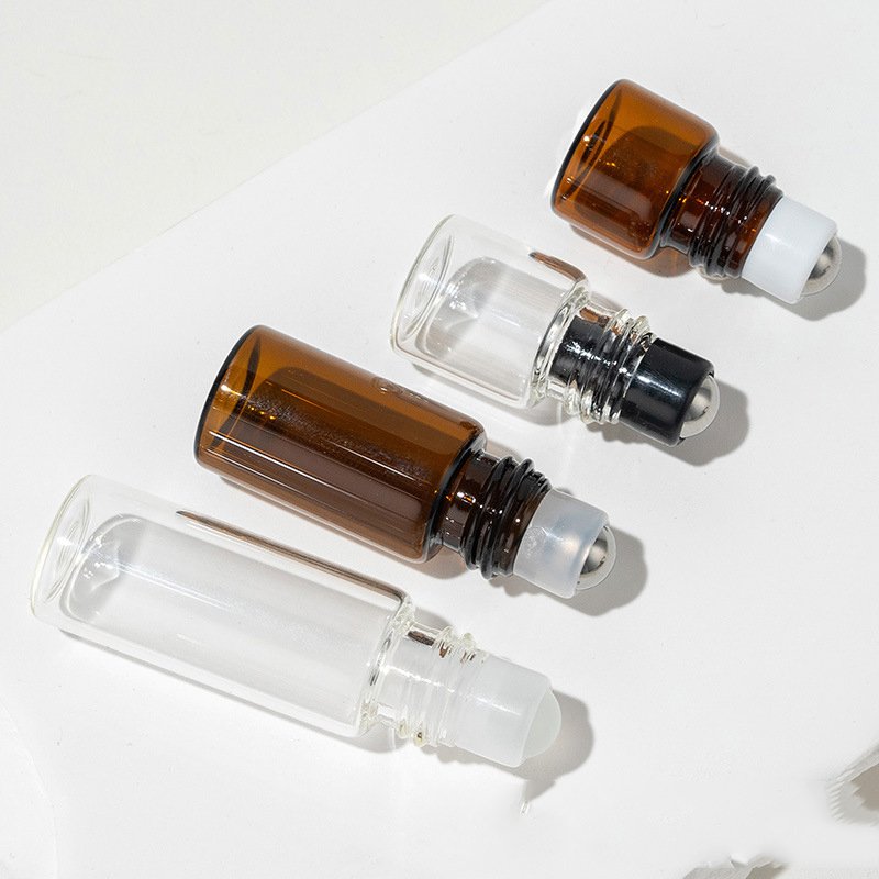 Square Roll On Glass Bottle Empty perfume bottle roll on 15ml 30ml 9ml 8ml With Glass Plastic Steel Roller