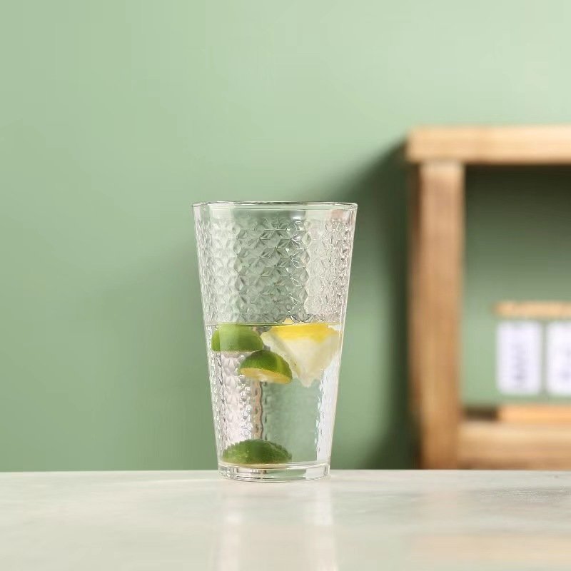 450ml Glass Mugs Leak-proof Reusable Coffee Cup Office Straw and Straight Drinking Dual-purpose Lid Glass Bottle