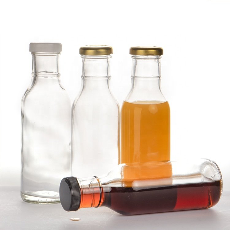 Factory Wholesale Custom Logo 350ml 500ml Juice Bottles Cheap Glass Bottles With Screw Cap