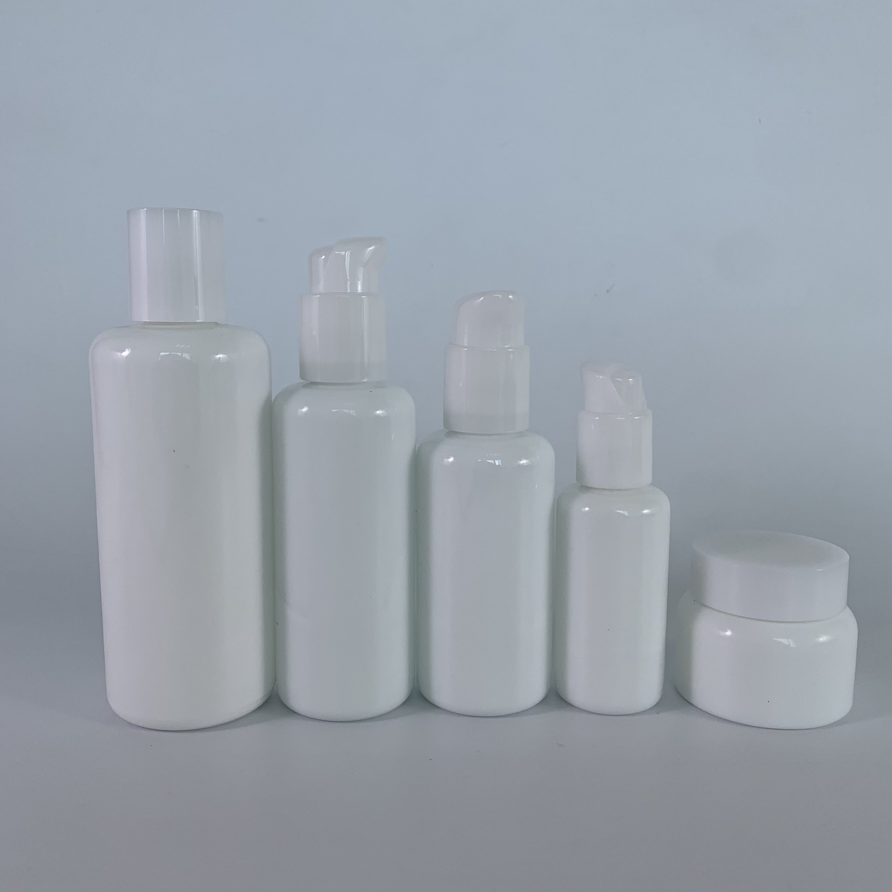 30ml 60ml 120ml opal white essential oil glass bottle with silver press dropper