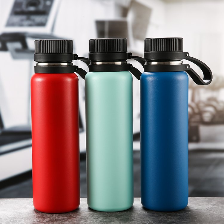 Food Grade Eco-Friendly Double Walled Stainless Steel Cups Vacuum Insulated Water Bottles with Lid