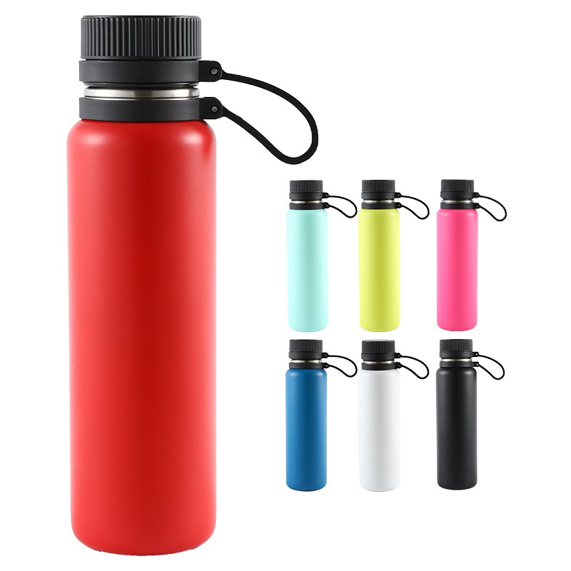 Food Grade Eco-Friendly Double Walled Stainless Steel Cups Vacuum Insulated Water Bottles with Lid