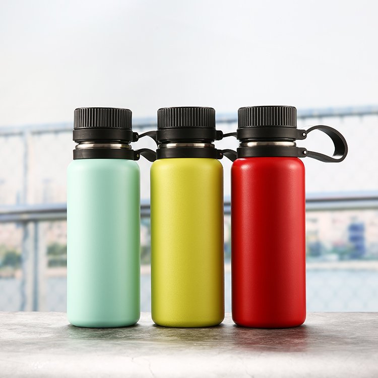 Food Grade Eco-Friendly Double Walled Stainless Steel Cups Vacuum Insulated Water Bottles with Lid