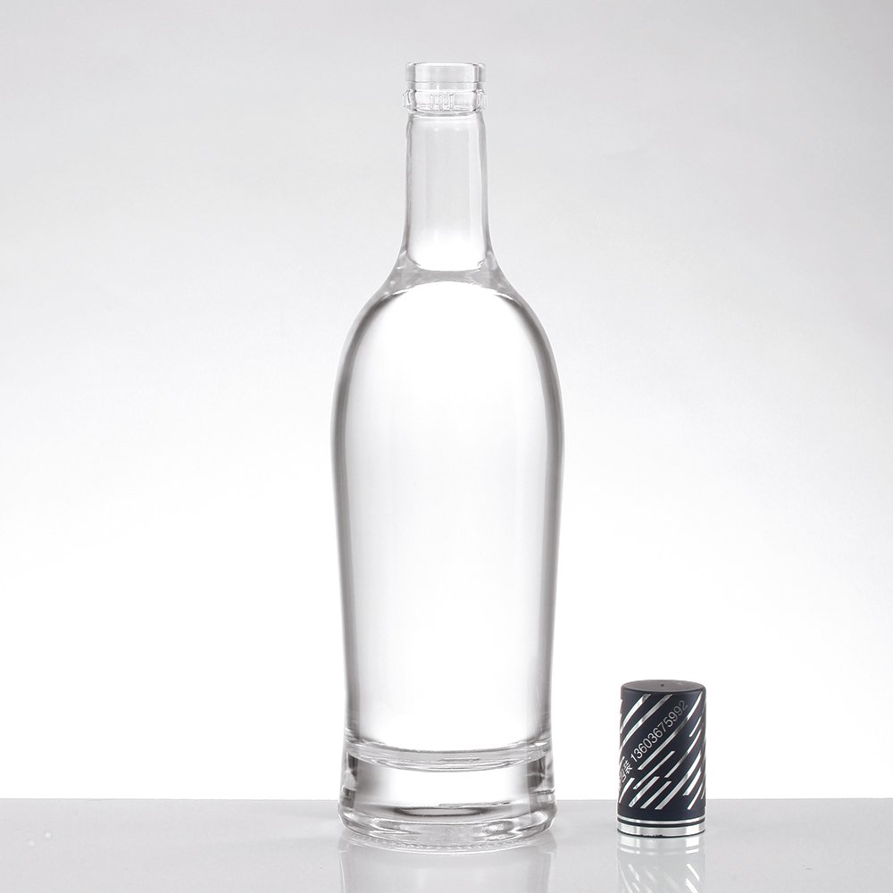200ml 500ml 700ml 750ml 1000ml flint glass liquor wine Vodka tequila gin bottle Fancy Liquor Glass Bottle with sealed cork lid