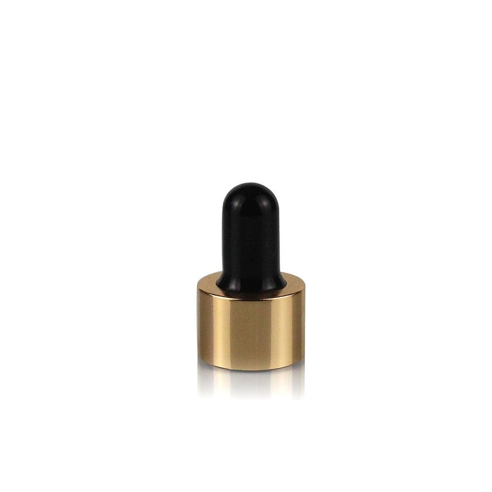 30ml Cobalt blue din 18 dropper cap essential oil glass bottles with metallic golden droppers