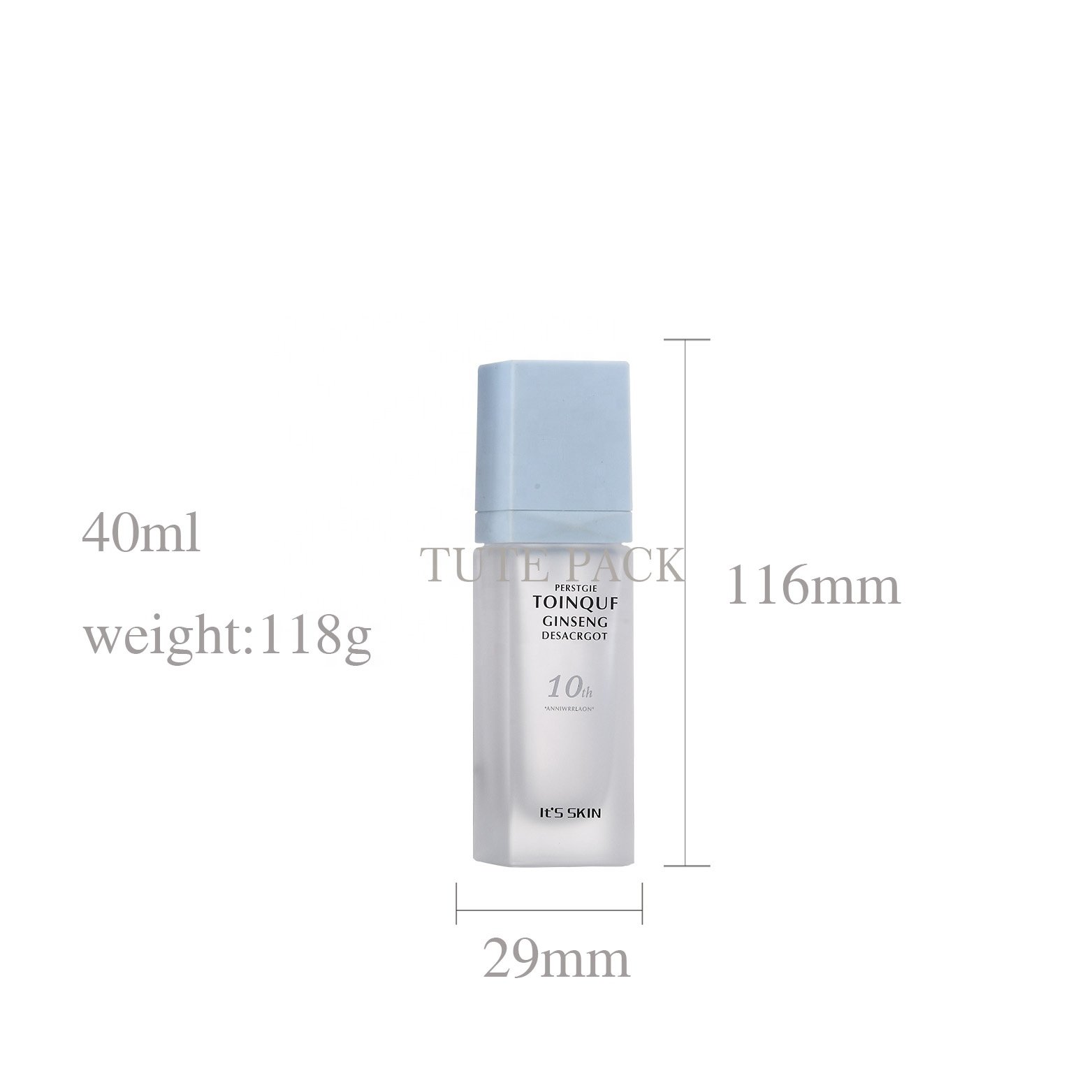 30g 50g 40ml 100ml 120ml Square cosmetic bottle frosted square glass cosmetic bottle 2021New glass bottle