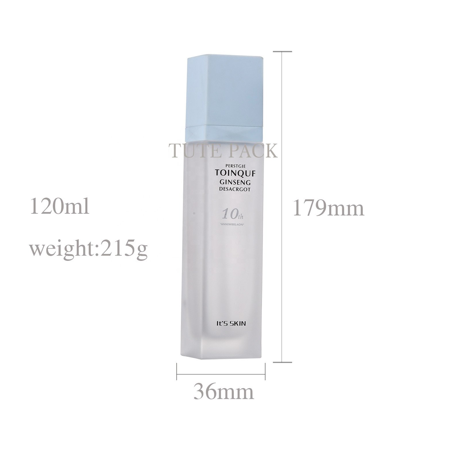 30g 50g 40ml 100ml 120ml Square cosmetic bottle frosted square glass cosmetic bottle 2021New glass bottle